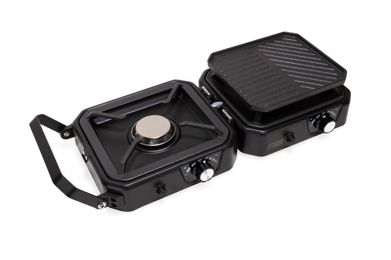 Load image into Gallery viewer, Portable 2 Burner Camp Stove &amp; Wind Screen - Clearance
