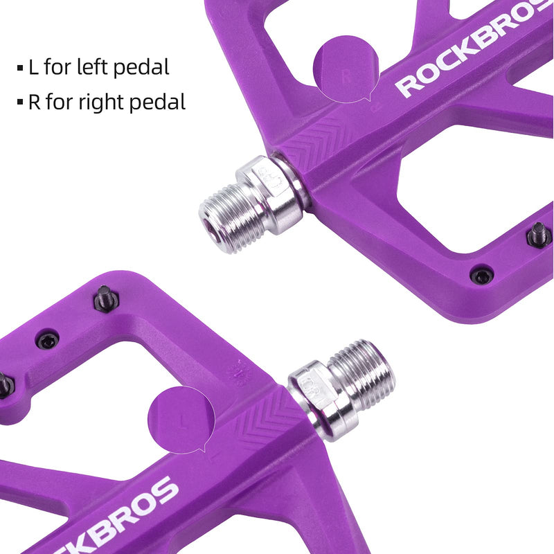 Load image into Gallery viewer, ROCKBROS Mountain Bike Pedals Lightweight Nylon DU Bearing 9/16" MTB Flat Bike Pedals
