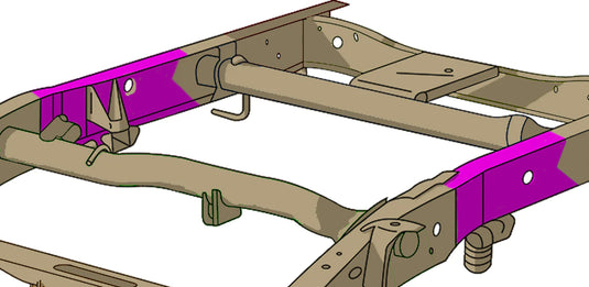 Rust Buster 1999-2006 Chevy Silverado & GMC Sierra 1500 6ft Bed Over-Axle Frame Section