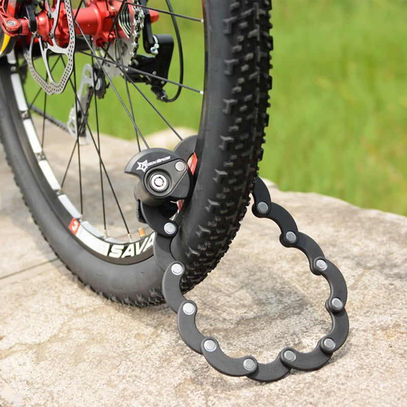 Load image into Gallery viewer, ROCKBROS Folding Bike Lock Anti-theft Alloy Lock with Mounting Bracket
