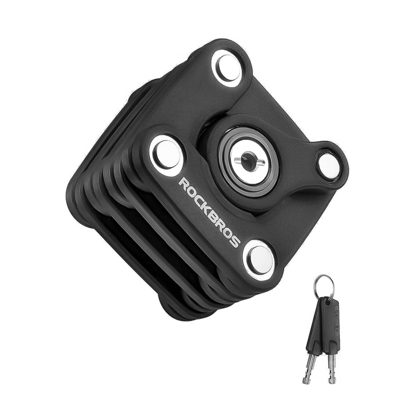 Load image into Gallery viewer, ROCKBROS Folding Bike Lock Anti-theft Alloy Lock with Mounting Bracket
