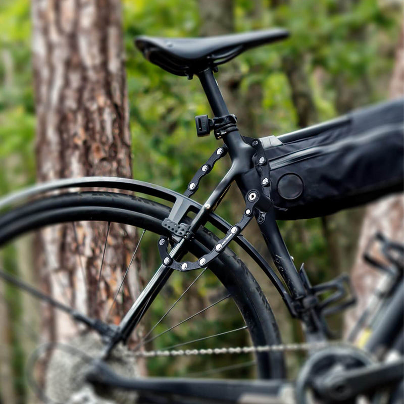 Load image into Gallery viewer, ROCKBROS Folding Bike Lock Anti-theft Alloy Lock with Mounting Bracket

