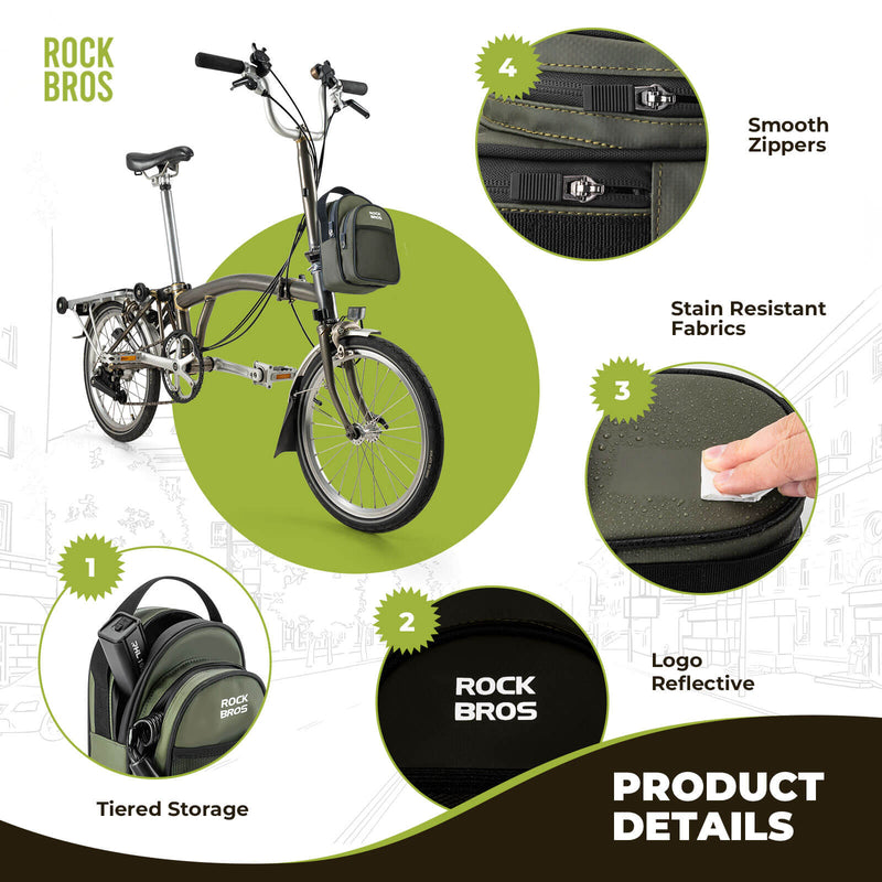 Load image into Gallery viewer, ROCKBROS Bike Handlebar Bag 1.8L For Folding Bike
