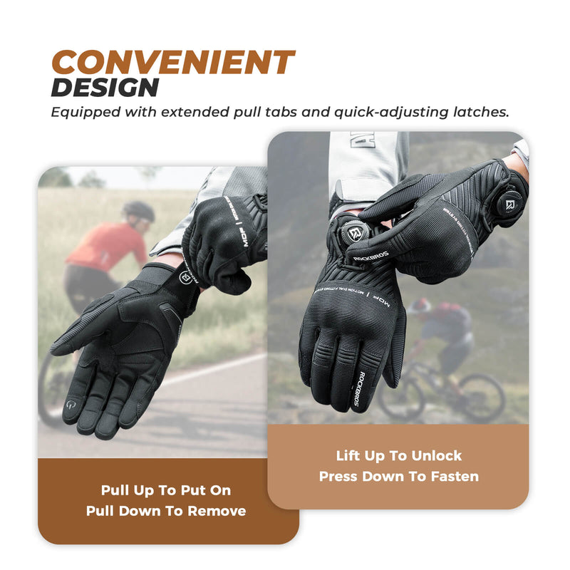 Load image into Gallery viewer, ROCKBROS Full Finger Cycling Gloves Touchscreen Breathable Flexible Padded
