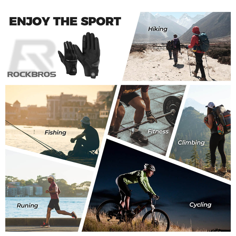 Load image into Gallery viewer, ROCKBROS Full Finger Cycling Gloves Touchscreen Breathable Flexible Padded
