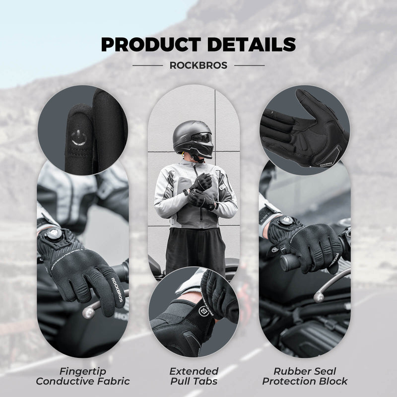 Load image into Gallery viewer, ROCKBROS Full Finger Cycling Gloves Touchscreen Breathable Flexible Padded
