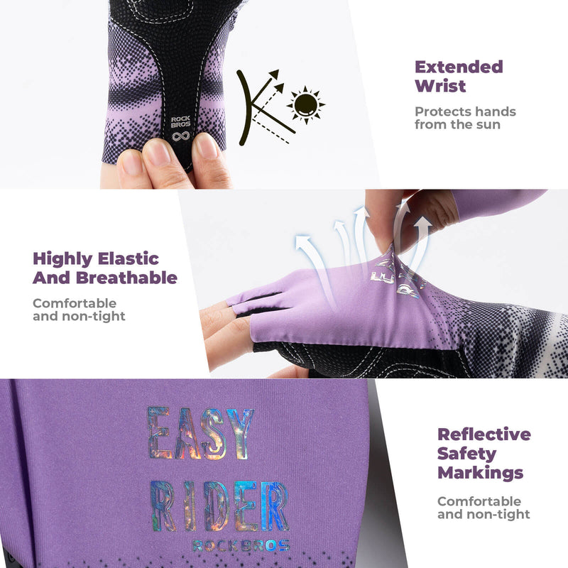 Load image into Gallery viewer, ROCKBROS Half-Finger Women Cycling Gloves Summer Gradient

