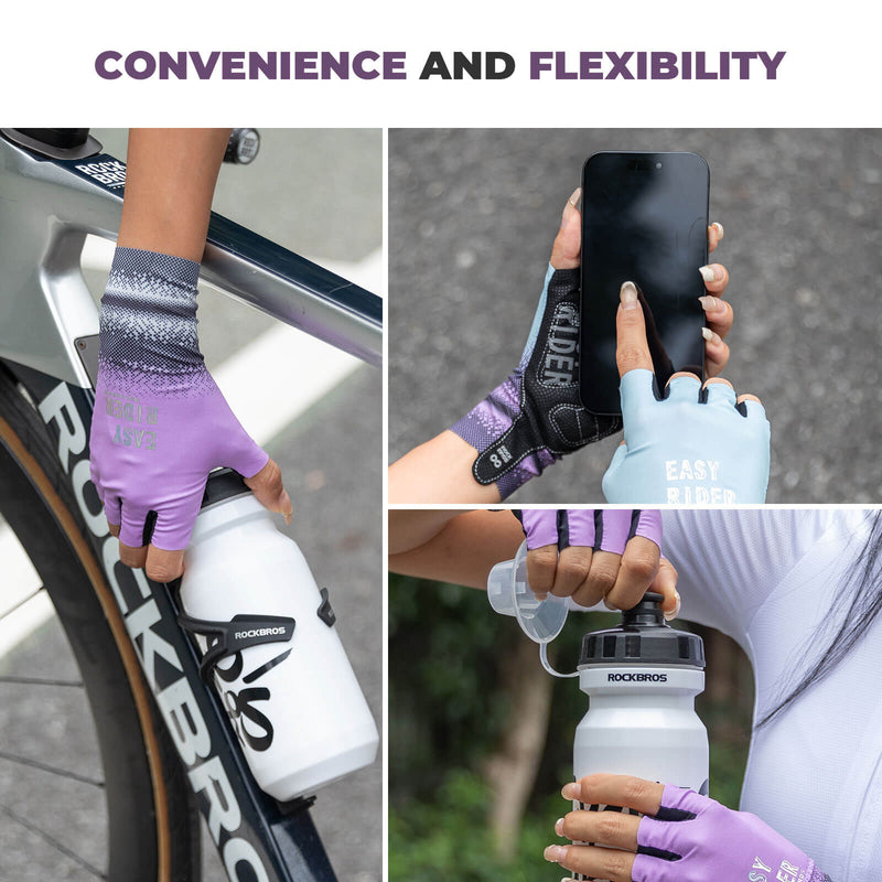 Load image into Gallery viewer, ROCKBROS Half-Finger Women Cycling Gloves Summer Gradient
