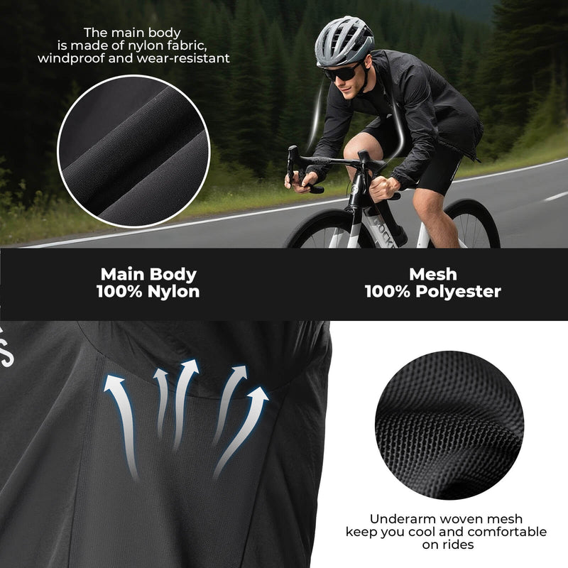 Load image into Gallery viewer, ROCKBROS Long-Seeved Cycling Windbreaker Jacket Foldable
