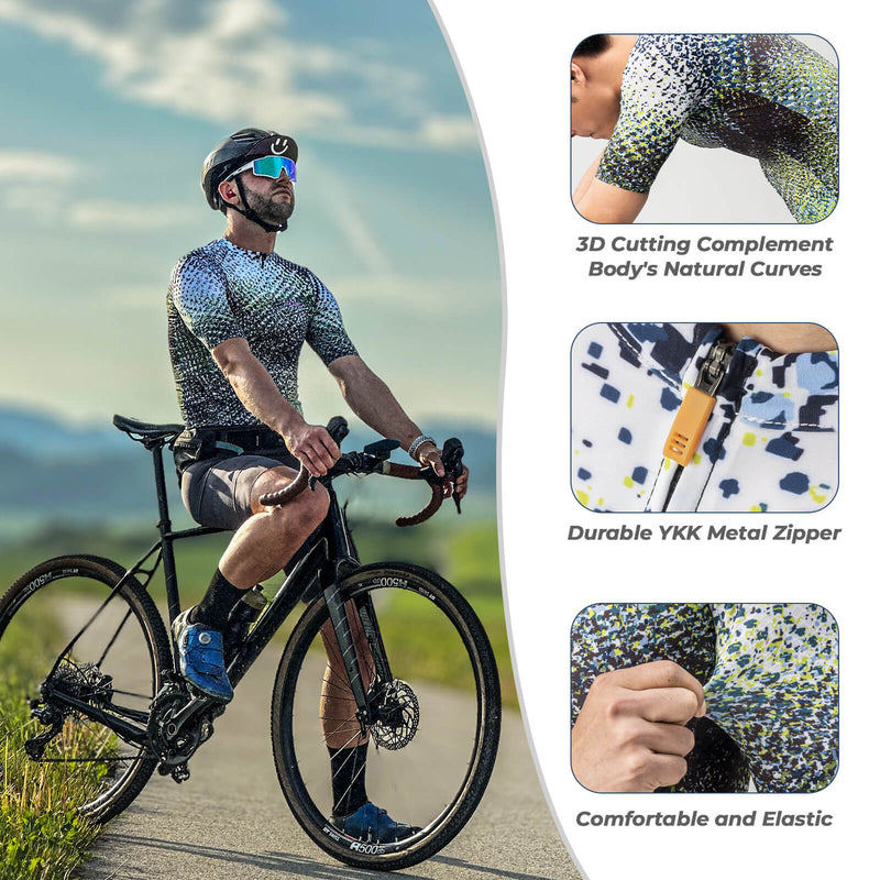 Load image into Gallery viewer, ROCKBROS Men's Short-Sleeve Camouflage Reflective Cycling Jersey
