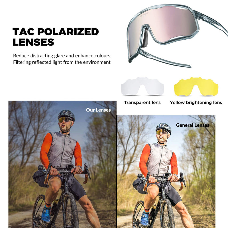 Load image into Gallery viewer, Transparent Windproof Polarized Cycling Glasses
