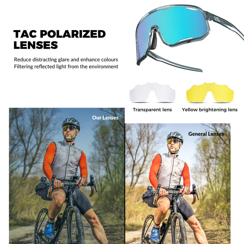 Load image into Gallery viewer, Transparent Windproof Polarized Cycling Glasses
