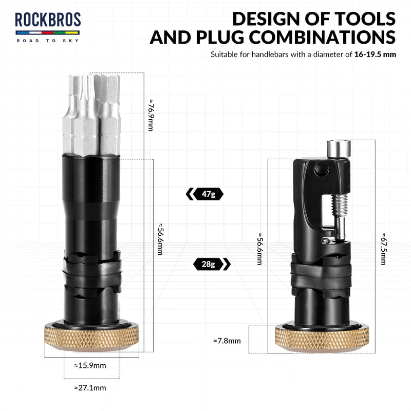 Load image into Gallery viewer, ROCKBROS Handlebar Tool Kit -Road to Sky VIAK Co-Branded Bar End
