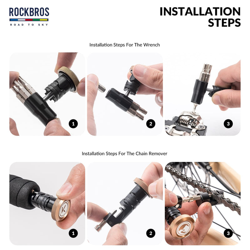 Load image into Gallery viewer, ROCKBROS Handlebar Tool Kit -Road to Sky VIAK Co-Branded Bar End
