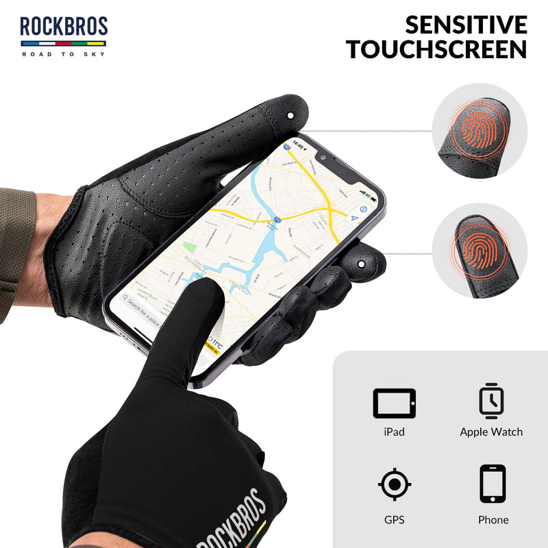 Load image into Gallery viewer, ROCKBROS Road-to-Sky Spring Summer Cycling Gloves Full Finger Touch Screen

