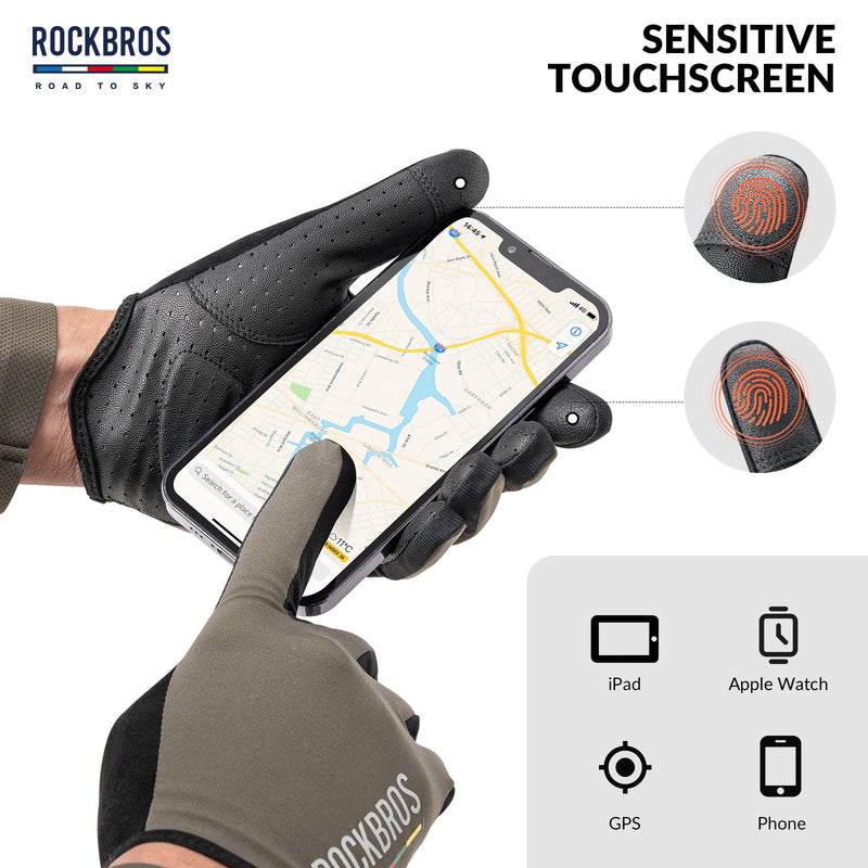 Load image into Gallery viewer, ROCKBROS Road-to-Sky Spring Summer Cycling Gloves Full Finger Touch Screen
