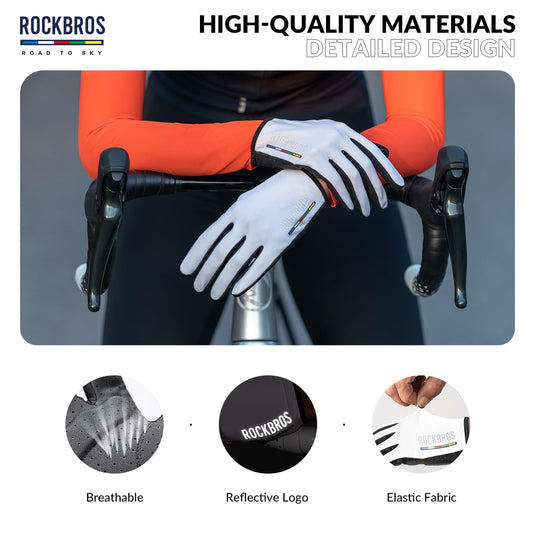 ROCKBROS Road-to-Sky Spring Summer Cycling Gloves Full Finger Touch Screen
