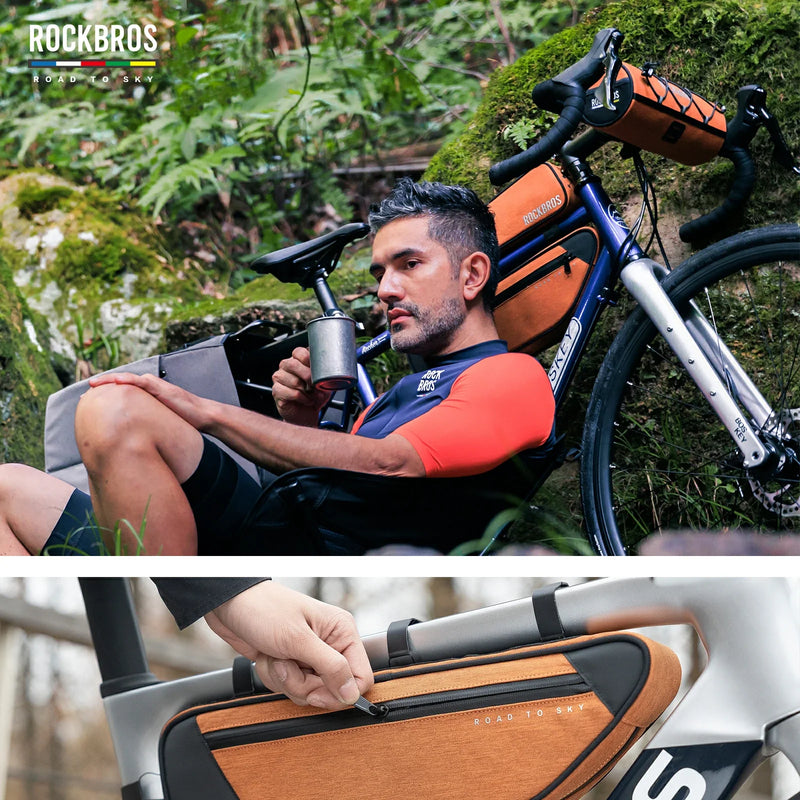 Load image into Gallery viewer, ROCKBROS Bike Triangle Bag-Road to sky
