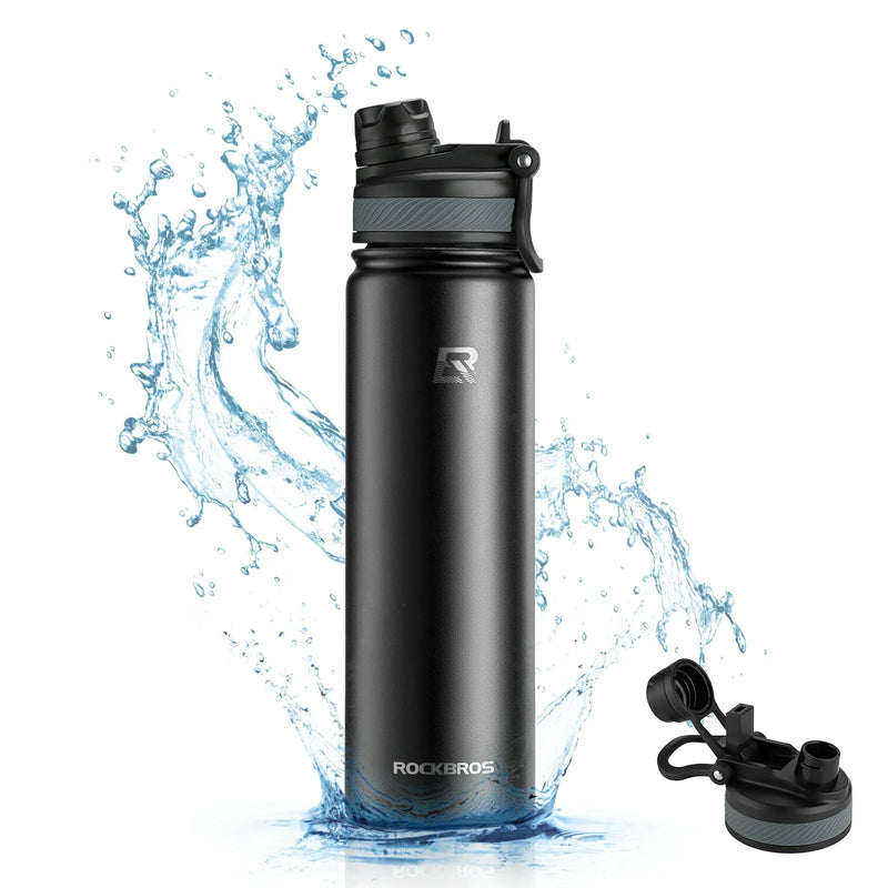 Load image into Gallery viewer, ROCKBROS Stainless Steel Insulated Water Bottle with Straw
