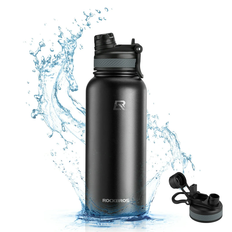 Load image into Gallery viewer, ROCKBROS Stainless Steel Insulated Water Bottle with Straw
