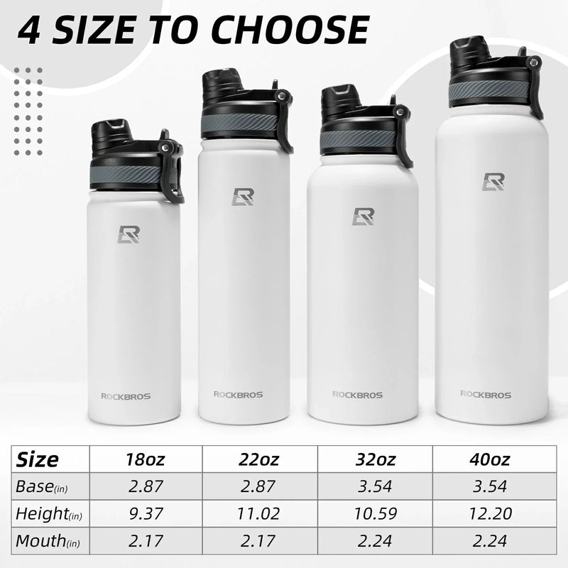 Load image into Gallery viewer, ROCKBROS Stainless Steel Insulated Water Bottle with Straw
