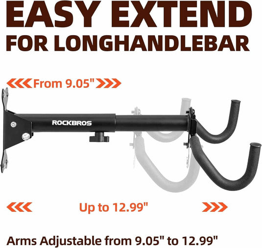ROCKBROS Wall-Mounted Bike Holder 33 lb Capacity