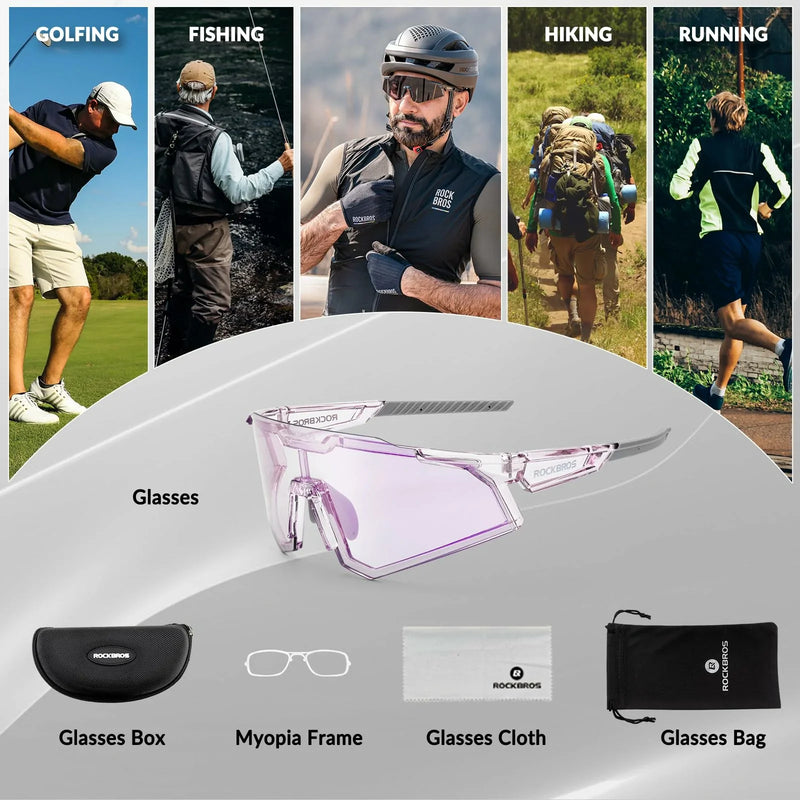Load image into Gallery viewer, Unisex Transition Sports Sunglasses for Cycling
