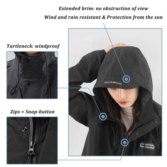 Waterproof Raincoat & Overtrousers for Men Women with Reflective