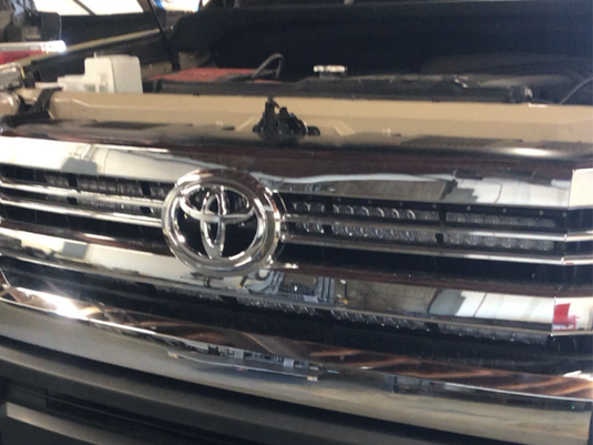 42" Hidden Grille Curved LED Light Bar Brackets Kit For 2014-2021 Toyota Tundra