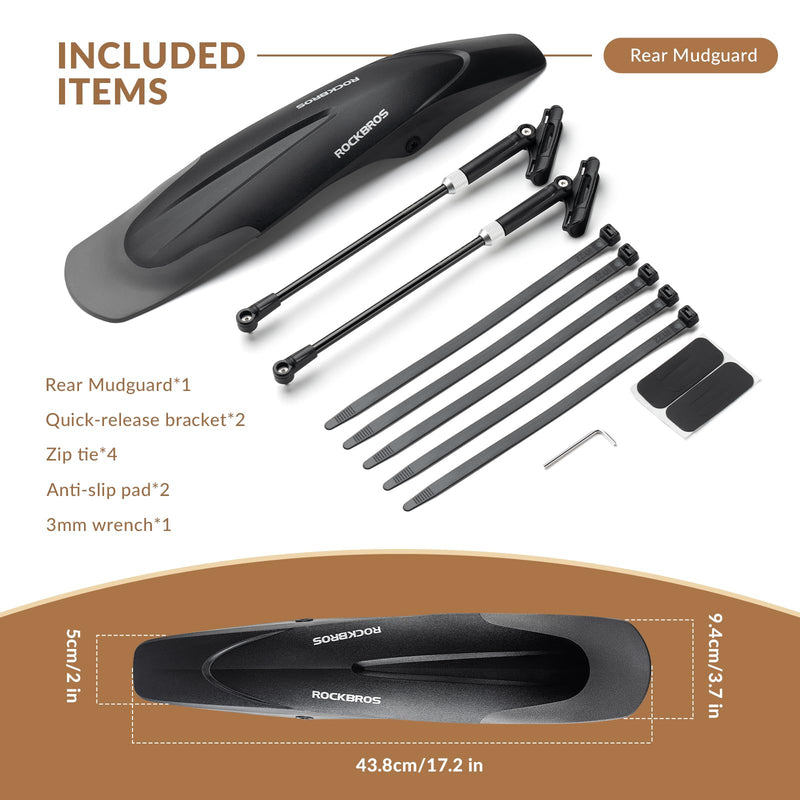 Load image into Gallery viewer, ROCKBROS Adjustable Bike Fender for 26"/27.5"/29" MTB Mud Guards
