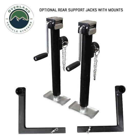 Overland Vehicle Systems Rear Support Jacks (Pair) for Off Road Trailer