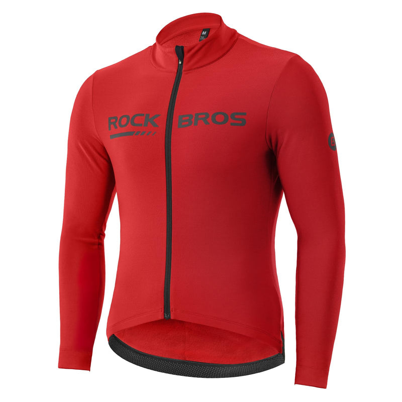 Load image into Gallery viewer, ROCKBROS Men's Long Sleeve Cycling Jersey with full zipper rear pockets perfect fit for outdoor sports

