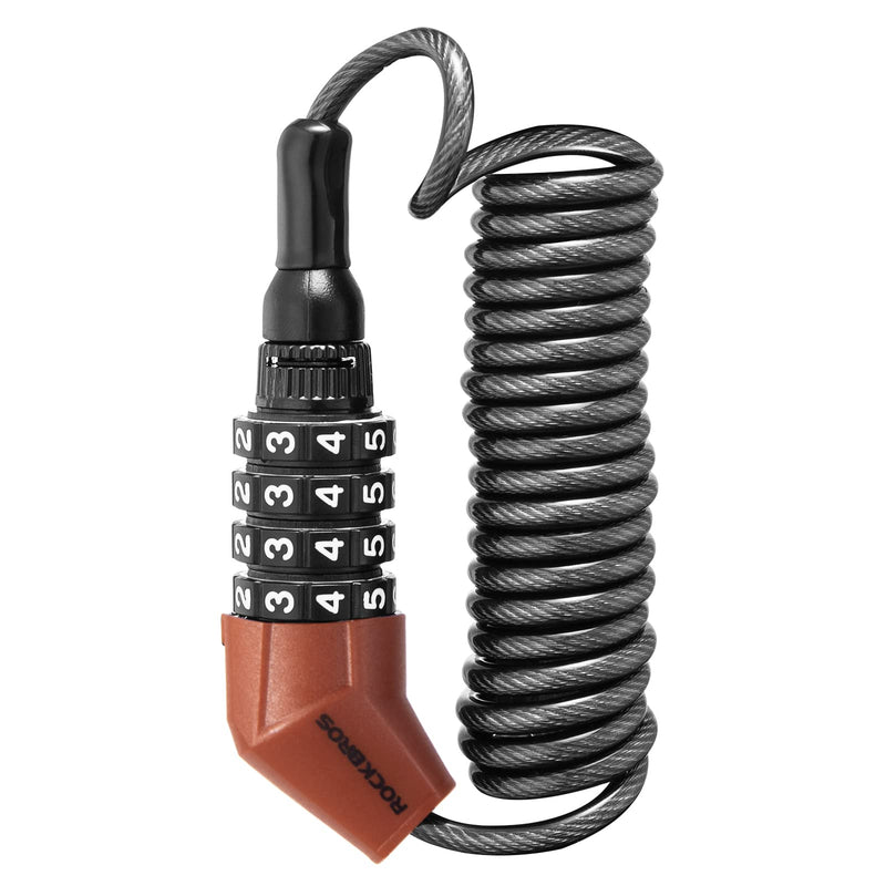 Load image into Gallery viewer, ROCKBROS Lightweight Helmet Lock, Resettable Combination Cable Lock for Bike &amp; Luggage
