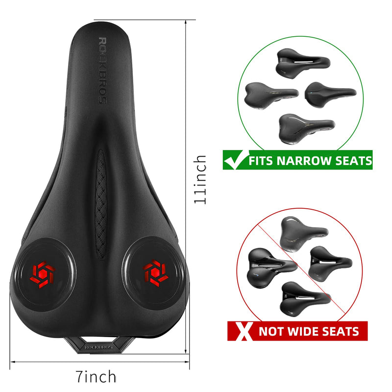 Load image into Gallery viewer, ROCKBROS Gel Bike Seat Cushion Padded Narrow Cover for Peloton Spin Bikes
