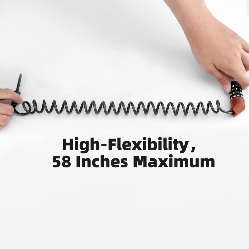 Load image into Gallery viewer, ROCKBROS Lightweight Helmet Lock, Resettable Combination Cable Lock for Bike &amp; Luggage
