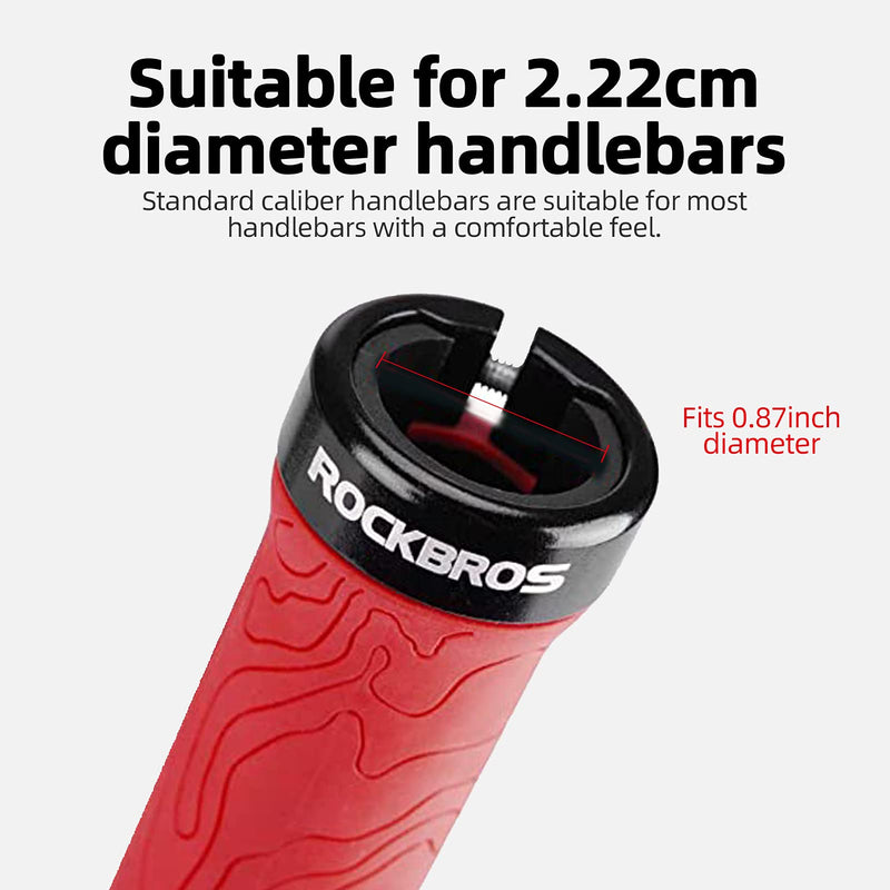 Load image into Gallery viewer, ROCKBROS Bike Handlebar Grips Double Lock-on MTB Bicycle Handle Bar Grips
