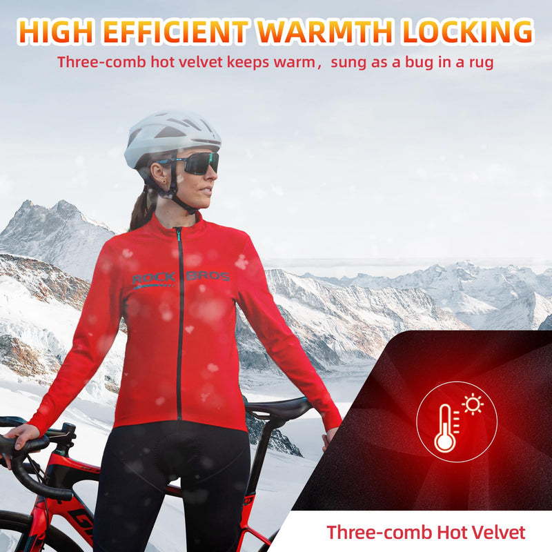 Load image into Gallery viewer, ROCKBROS Men's Long Sleeve Cycling Jersey with full zipper rear pockets perfect fit for outdoor sports
