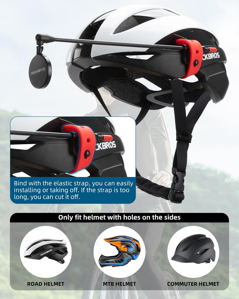 Load image into Gallery viewer, ROCKBROS Bike Helmet Mirror Detachable Fixing Way ycling Mirror
