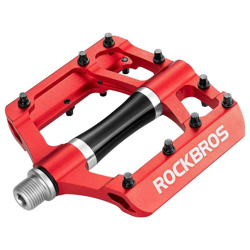 Load image into Gallery viewer, ROCKBROS MTB Pedals Platform Bike Pedal Aluminum 9/16" Bicycle Pedal Non-Slip Lightweight Flat Pedals for BMX Road Mountain Bikes
