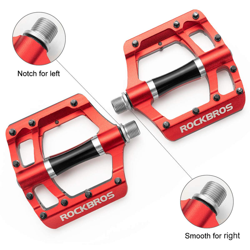 Load image into Gallery viewer, ROCKBROS MTB Pedals Platform Bike Pedal Aluminum 9/16" Bicycle Pedal Non-Slip Lightweight Flat Pedals for BMX Road Mountain Bikes
