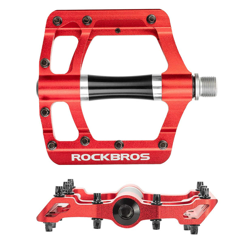 Load image into Gallery viewer, ROCKBROS MTB Pedals Platform Bike Pedal Aluminum 9/16" Bicycle Pedal Non-Slip Lightweight Flat Pedals for BMX Road Mountain Bikes
