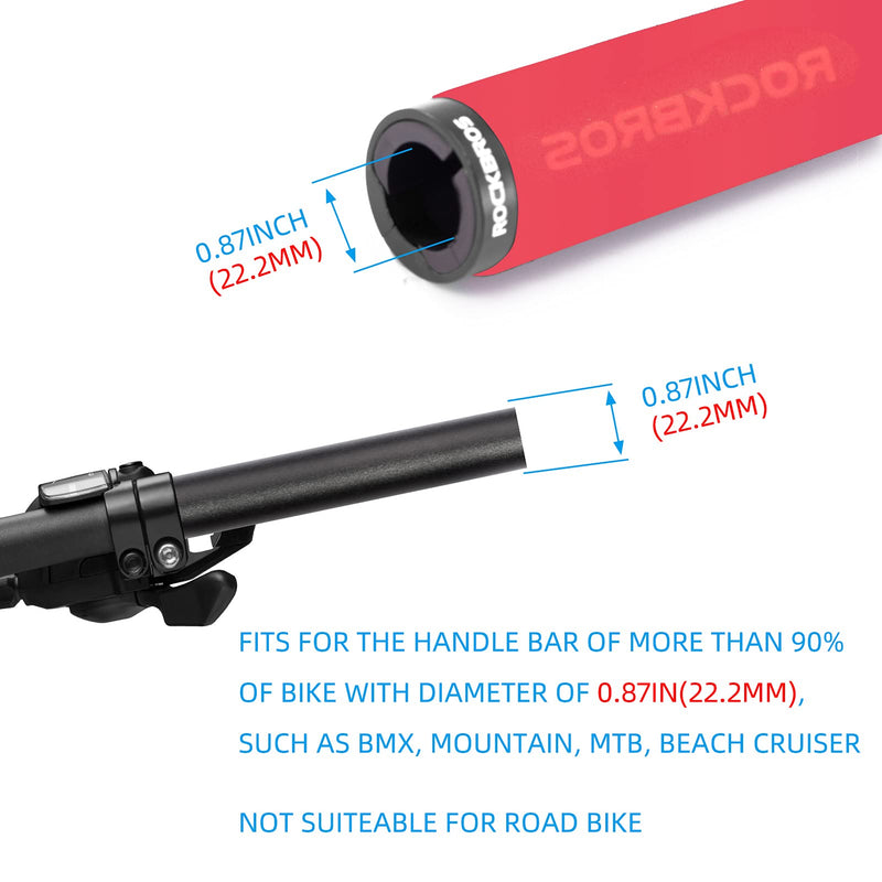 Load image into Gallery viewer, ROCKBROS Bike Grips Foam Single Lock on Bicycle  Soft Comfortable Non-Slip Bike Handle Grips
