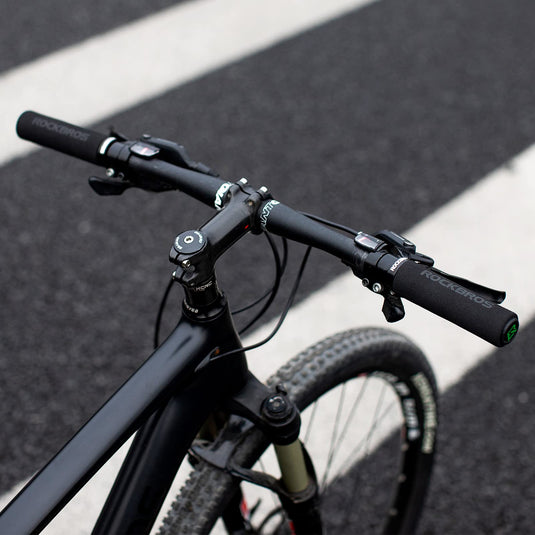 ROCKBROS Bike Grips Foam Single Lock on Bicycle  Soft Comfortable Non-Slip Bike Handle Grips