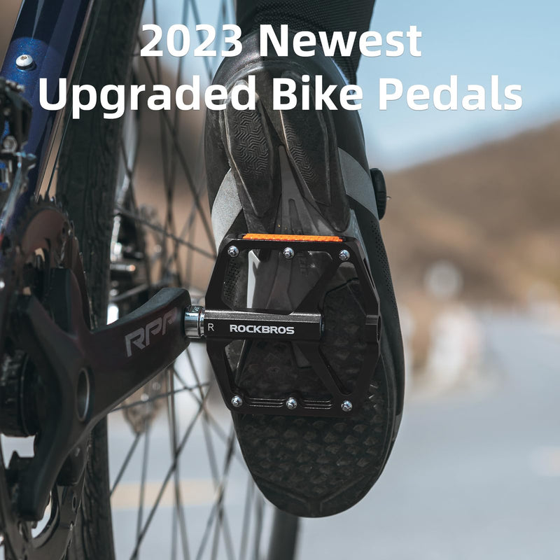 Load image into Gallery viewer, ROCKBROS MTB Reflective Aluminum Pedals 9/16" Sealed Bearing Lightweight
