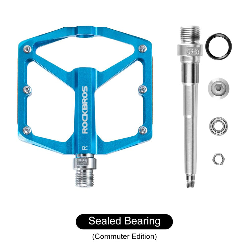 Load image into Gallery viewer, ROCKBROS MTB Reflective Aluminum Pedals 9/16" Sealed Bearing Lightweight
