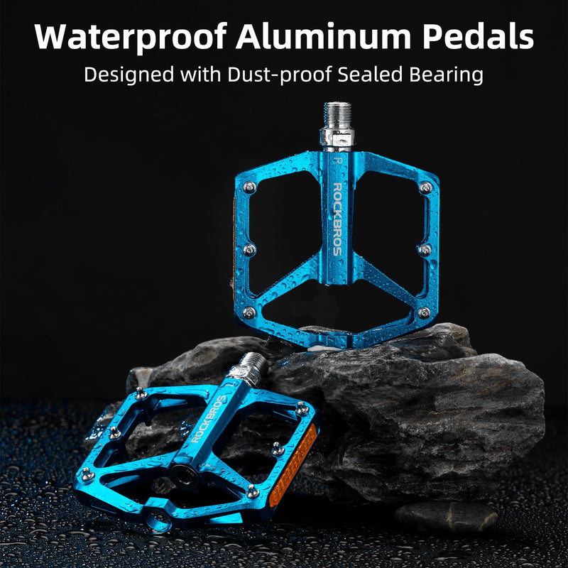 Load image into Gallery viewer, ROCKBROS MTB Reflective Aluminum Pedals 9/16" Sealed Bearing Lightweight
