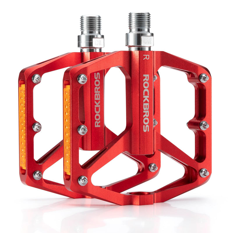 Load image into Gallery viewer, ROCKBROS MTB Reflective Aluminum Pedals 9/16" Sealed Bearing Lightweight
