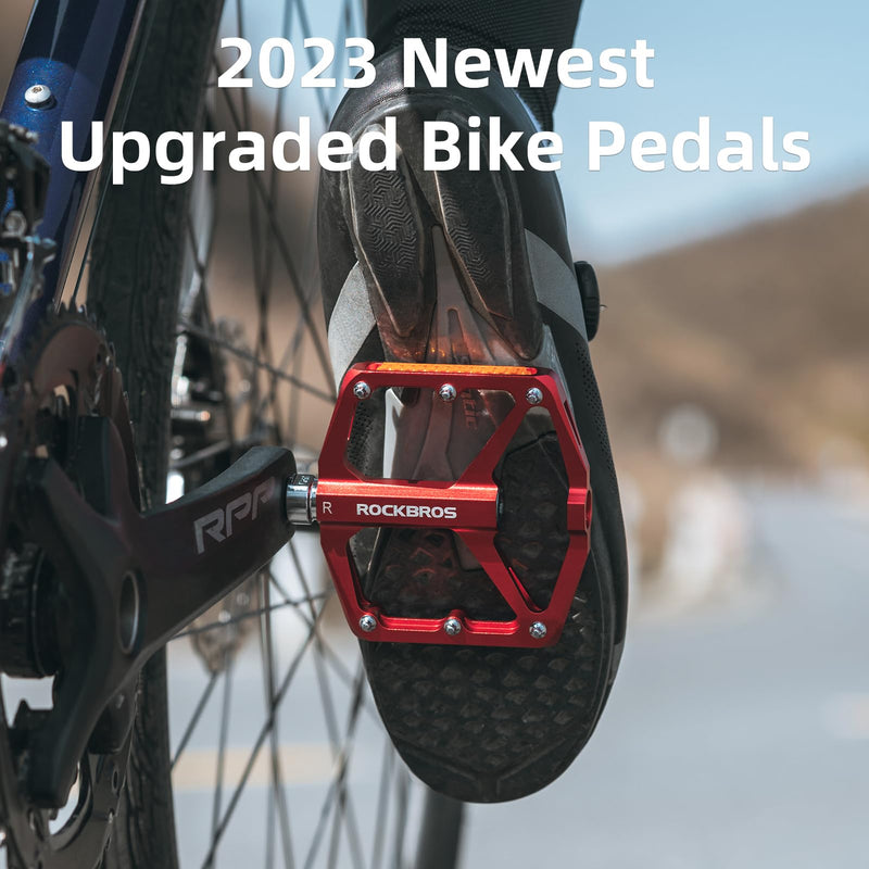 Load image into Gallery viewer, ROCKBROS MTB Reflective Aluminum Pedals 9/16" Sealed Bearing Lightweight
