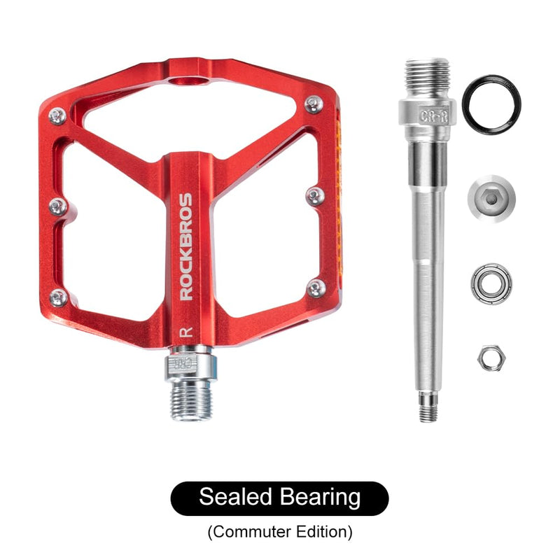 Load image into Gallery viewer, ROCKBROS MTB Reflective Aluminum Pedals 9/16" Sealed Bearing Lightweight
