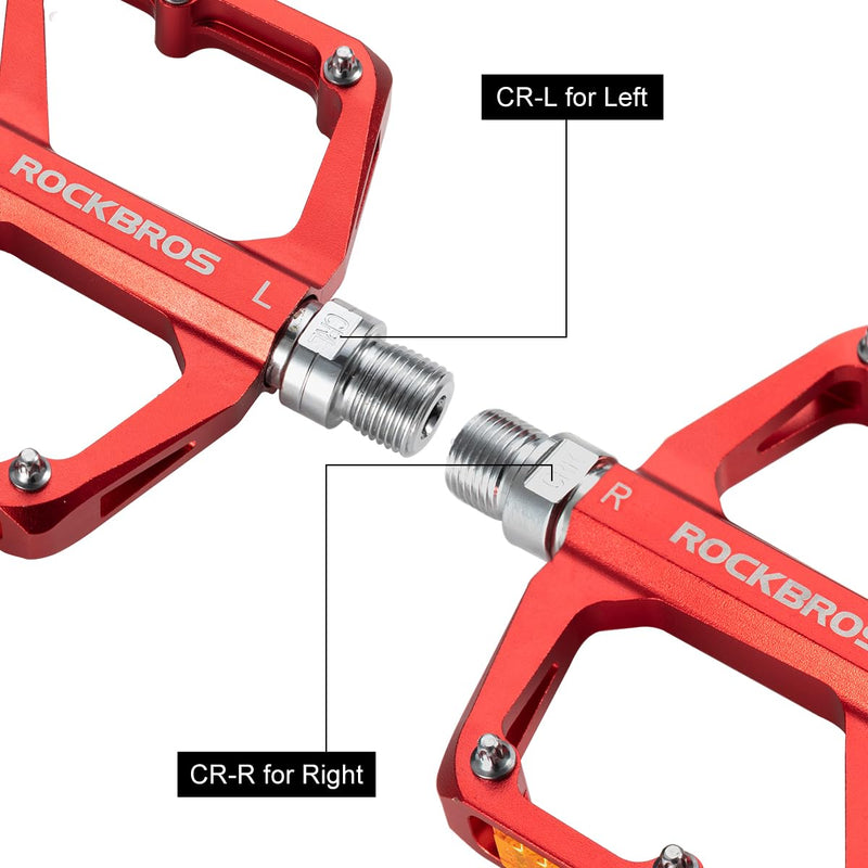 Load image into Gallery viewer, ROCKBROS MTB Reflective Aluminum Pedals 9/16" Sealed Bearing Lightweight
